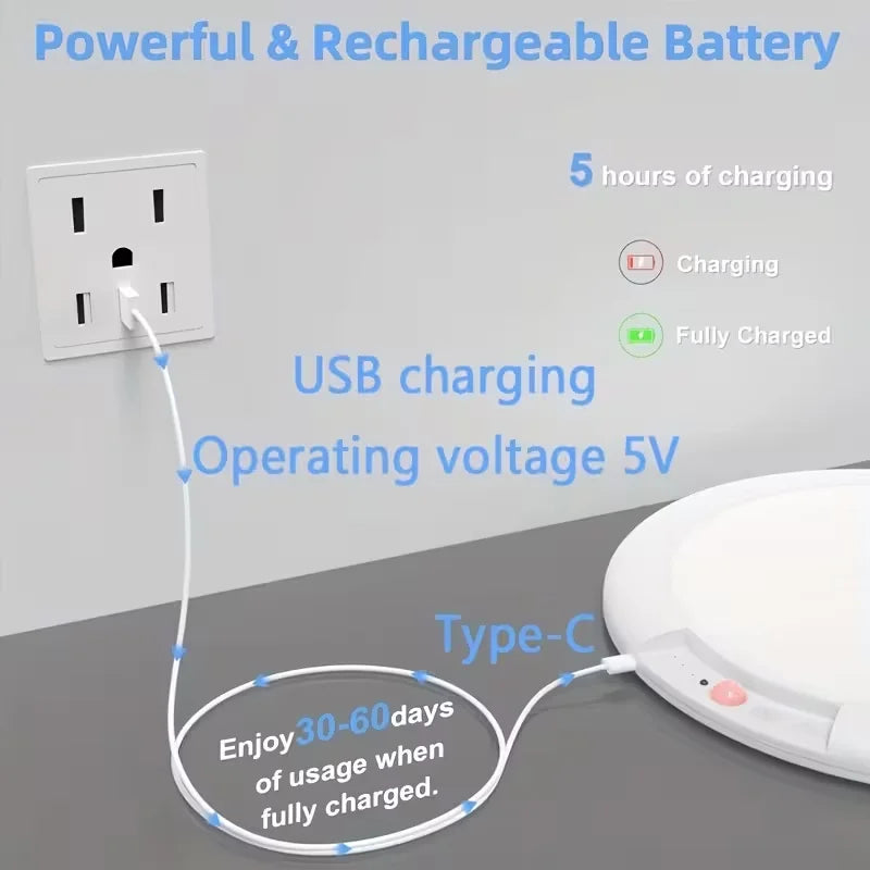 極簡居家美學｜輕薄智控磁吸感應充電燈 (支援遙控/人體感應)