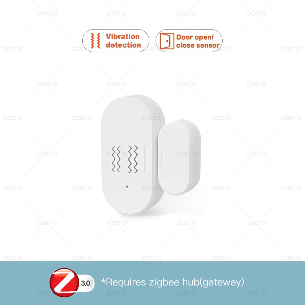 極簡居家美學｜ZigBee 智能門窗感應器 (光照感應/震動偵測/防盜聯動)