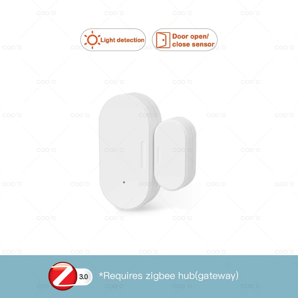 極簡居家美學｜ZigBee 智能門窗感應器 (光照感應/震動偵測/防盜聯動)