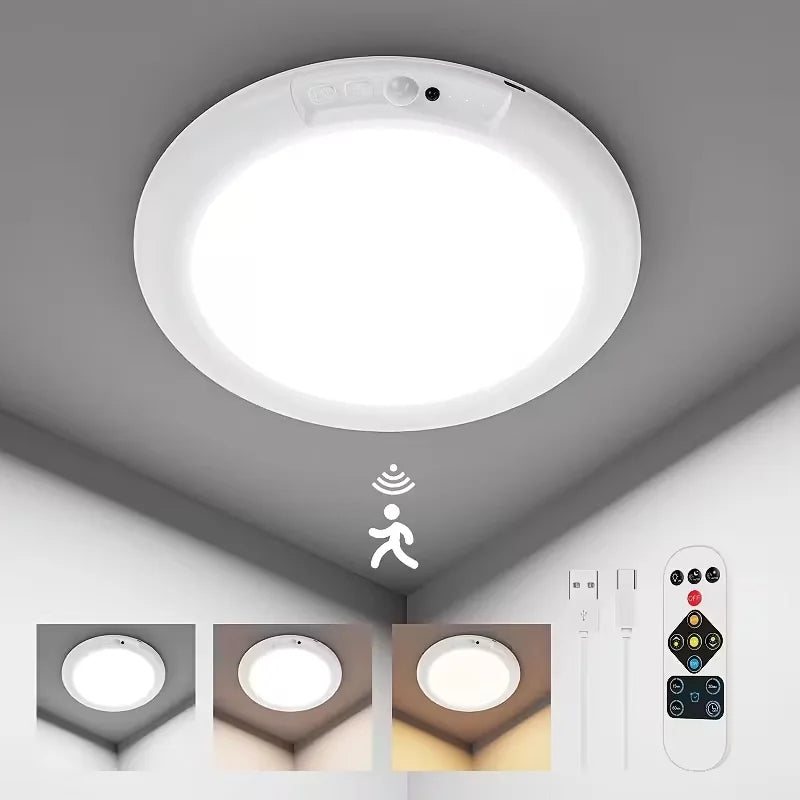 極簡居家美學｜輕薄智控磁吸感應充電燈 (支援遙控/人體感應)